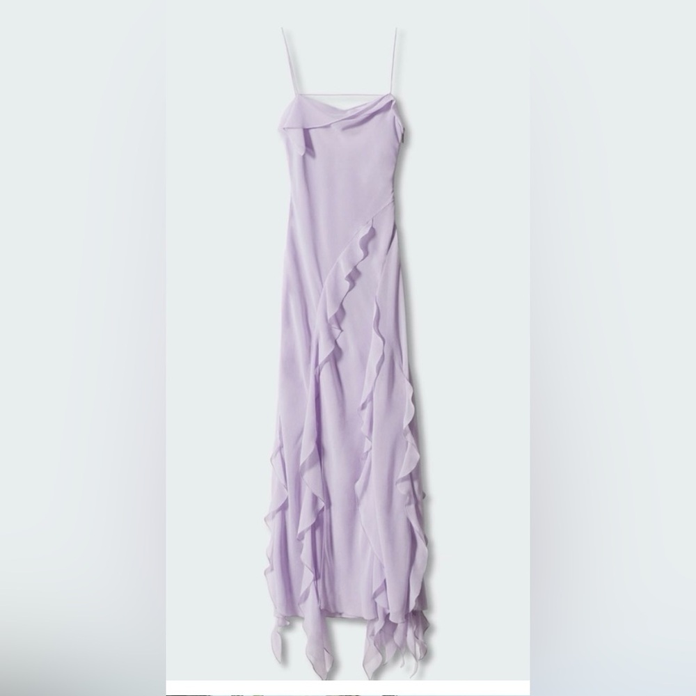 Mango Lavender Ruffle Dress - Picture 4 of 7